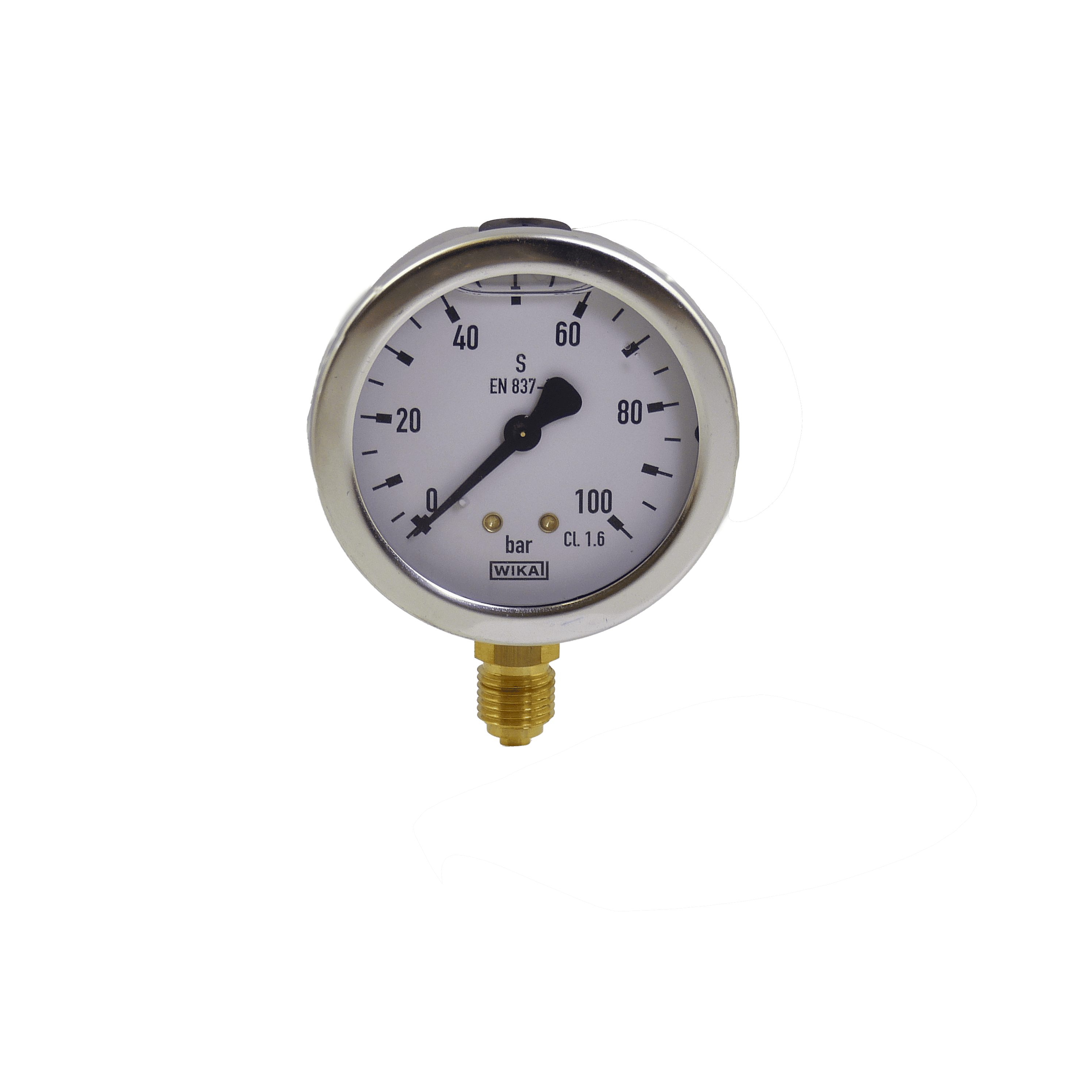 Manometer 63 0-100 bar 1/4" unten "Logo Hersteller"